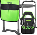 Upgraded Kneeler and Seat - Thicken & Widen Soft Kneeling Pad, Heavy Duty Gardening Stool with 2 Tool Bags & 4 Garden Tools, Gifts for Women, Men & Seniors