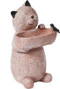 Cat Garden Statue Outdoor Decor Sculptures 12.3 Inch Height Figurine Gardening Lawn Ornament Gifts for Women