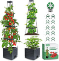 MQFORU 2Pack Tomato Planter Boxes with Trellis, 57" Self-Watering Tomato Planter for Climbing Vegetable and Plants, Raised Tomato Planter Boxes for Indoor Outdoor Patio Greenhouse Gardening
