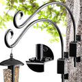 AJART Bird Feeder Hanger of Swivel Hanging Plant Bracket for Outdoor(Black) More Suitable for Outside birdhouses Plant Hooks (12"-2PCs)