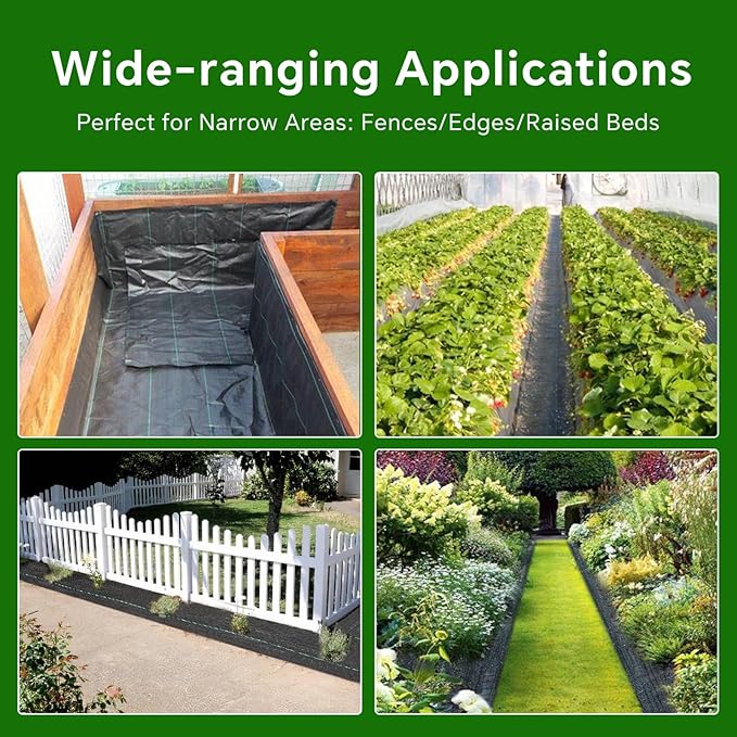 Weed Barrier Landscape Fabric Heavy Duty,3.2 OZ Premium Garden Weed Blocker Fabric for Weed Control, Plastic Ground Cover with Woven Weed Cloth,Durable Landscaping Fabric (1.4ft x 200ft)