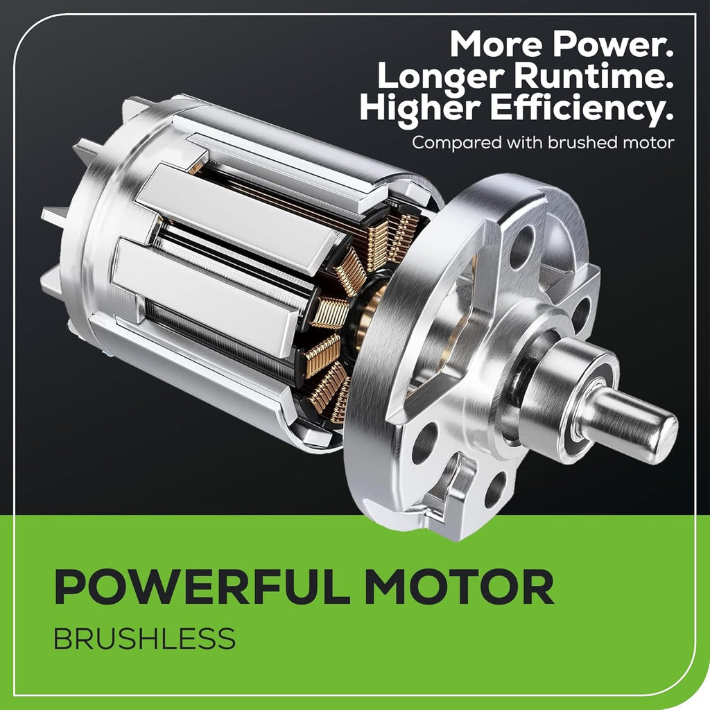 Greenworks 80V 16" Brushless Cordless String Trimmer, 2.0Ah Battery and Charger Included