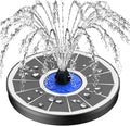 SZMP Solar Fountain Upgrade, 3.5W Solar Powered Bird Bath Fountains with Flower, Outdoor Water Feature Solar Pump with 7-in-1 Nozzles, 4 Fixed Pipes for Humingbirds, Garden, Pool, Pond, and Fish Tank