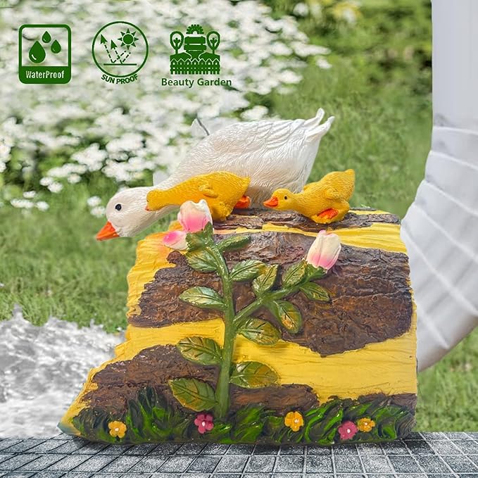 Ducks Gutter Downspout Extension Statues, Garden Decoration, Resin Animal Statue, 3"x4" Downspout Splash Block, Outdoor Decor