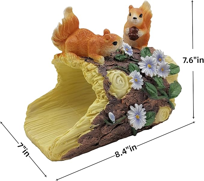 Squirrel Statues Gutter Downspout Extension Statues Garden Decoration,Resin Statue Outdoor Decor,Animal Downspout Diverter,Decorative Gutter Extension,3"×4" Downspout Extender Diverter Splash Block