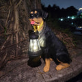 Garden Statues Dog Solar Hanging Light, Courtyard Resin Simulated Handicraft Dog Statue Ornament, Garden Yard Entrance Decoration.