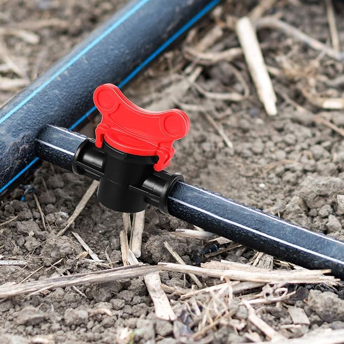 Drip Irrigation Switch Valve Gate Valves for 1/2 Inch Double Male Barbed Valve (4)
