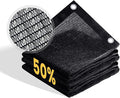 VICLLAX 50% Shade Cloth, 6x16FT Durable Black Mesh Trap with Every 3 FT Grommet, Sun Shade Fabric Netting for for Plants Cover, Greenhouse, Chicken Coop, Barn Kennel, Garden Patio