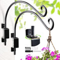 Swivel Bird Feeder Hanger Hook: Swivel Hanging Plant Bracket Outdoor - Wall Mount Swivel Hanging Hook for Bird Feeder 12Inch 2Packs