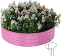 Galvanized Metal Planter Round Raised Garden Bed Kit for Gardening Outdoor，3x3x1ft Grow Garden Box Raised Flower Bed，Round Galvanized Planter Outdoor Large Metal Fire Pit Ring