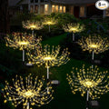 Solar Outdoor Lights Outdoor Waterproof 200 LED Firework Light Solar Powered Sparkles Landscape Fairy Light Outside Decorations Lights for Yard Patio Pathway Lawn Party Decoration, 8 Pack