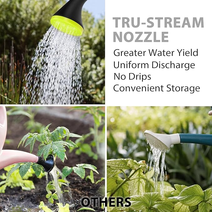 Outdoor Watering Can for Plants Indoor Watering Can for Houseplants 3/4 Gallon 3L (Grey)