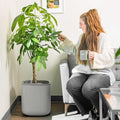 Vego garden Self Watering Pots Home Planters with Water Gauge for Effortless Indoor Plants Fog Gray