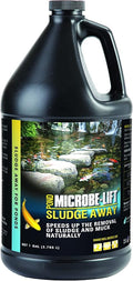MICROBE-LIFT MLXSAG4 Sludge-Away Pond and Outdoor Water Garden Sludge and Muck Remover, Safe for Live Koi Fish, Plant Life, and Decor, 1 Gallon