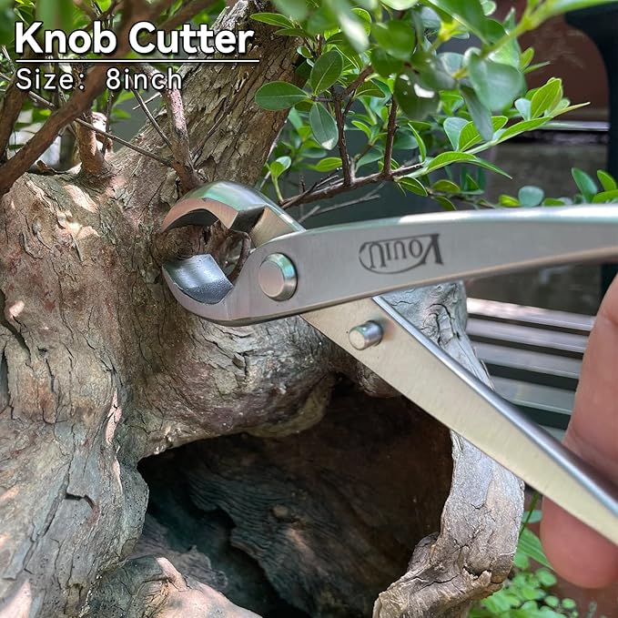 6-Piece Bonsai Tool Set,Concave Cutter,Knob Cutter,Jin Pliers,Wire Cutter,Bonsai Scissors, Root Hook