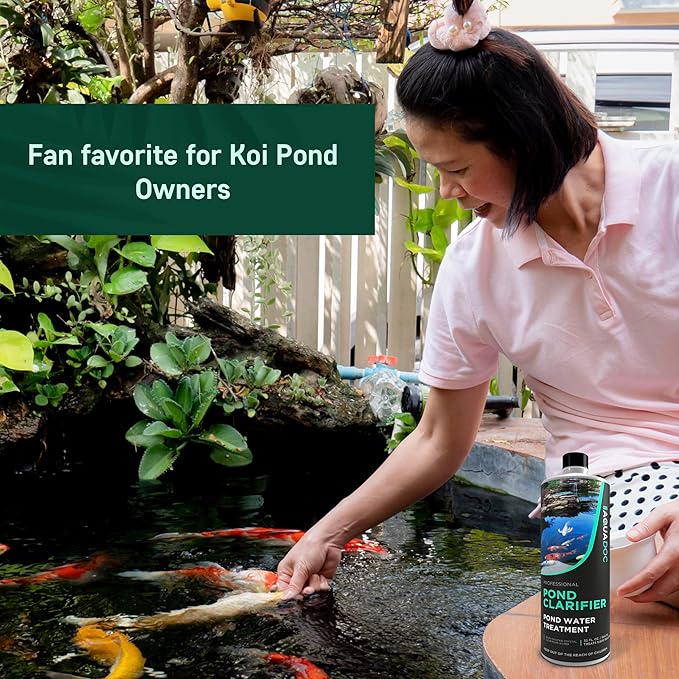 Pond Clarifier - Fish-Friendly Koi Pond Water Clarifier to Quickly Clear Murky Pond Water and Remove Pond Sludge with Natural Enzymes - Fish Pond Water Treatment - AquaDoc Pond Supplies