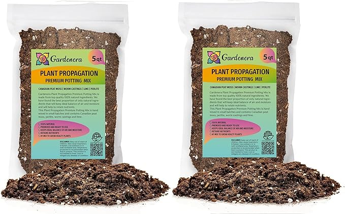 Organic Plant Propagation Premium Potting Mix - Achieve Ideal Air and Moisture Balance - 10 Quart