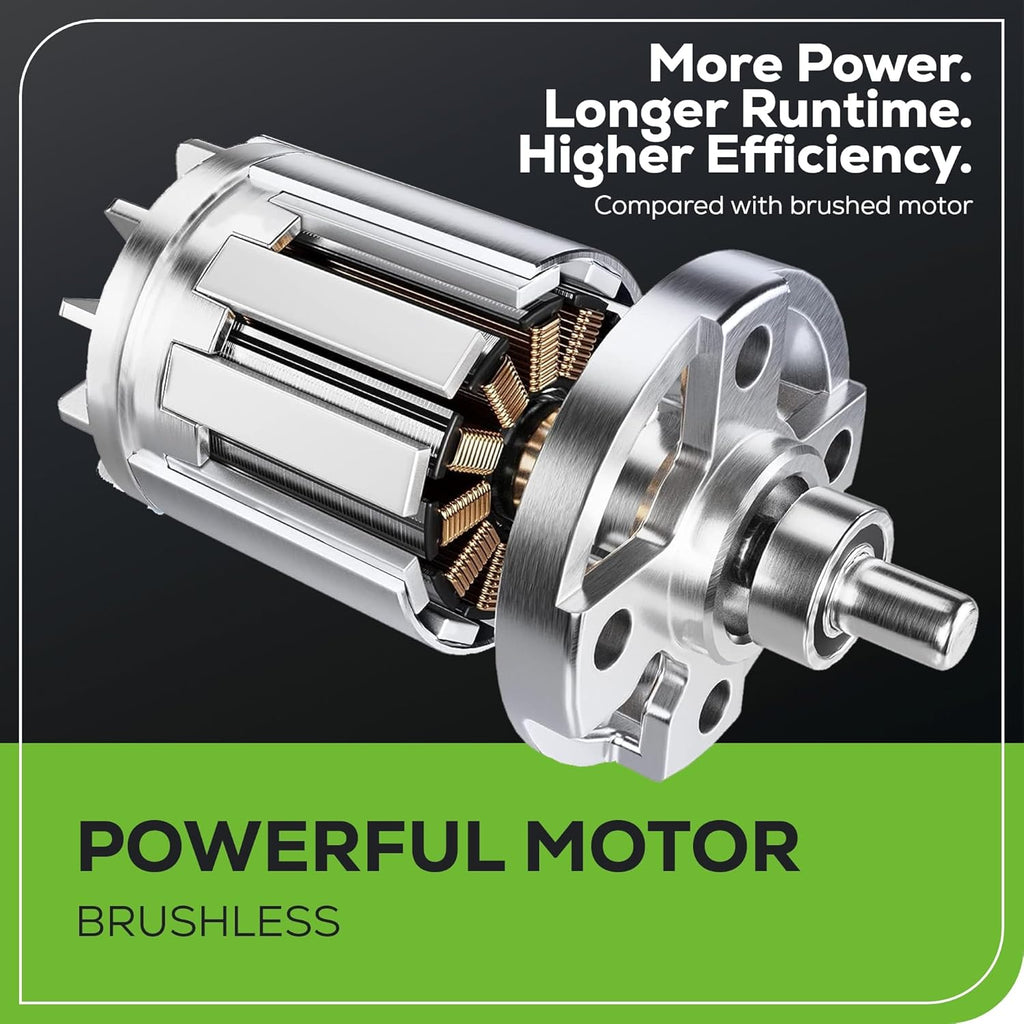Greenworks 80V 16" Brushless Cordless (Attachment Capable) String Trimmer, 2.5Ah Battery and Charger Included