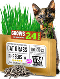 Cat Grass Seeds – Smooth Tasty Ryegrass – Grows 24 Pots of Fresh Cat Grass for Indoor Cats & Kittens – Easy & Fast to Grow – Small Pack Grows 300 Square inches of Edible cat Grass Vitamunch