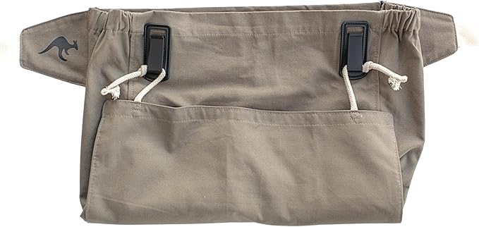 Roo Gardening Apron with Pockets & Harvesting, Picking Pouch - Adjustable, Water-resistant, Washable Canvas Cotton