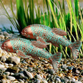 Garden Statues,Koi Fish Decor,Set of 2 Antique Koi Fish Garden Statue,Fish Sculpture Garden for Outdoors,Patio Decor,Backyard and Home Kitchen Decoration,Gardening Gifts for Mom Women Grandma