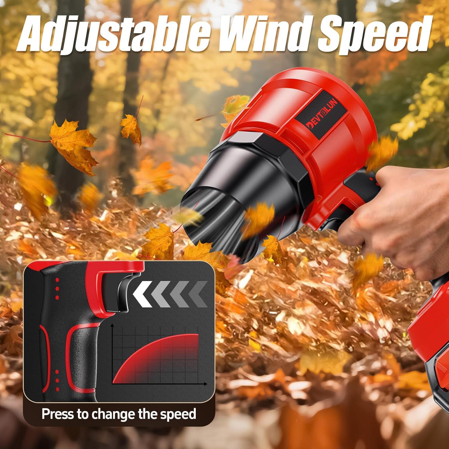 Leaf Blower Cordless with 2x4.0Ah Batteries,600000RPM Turbo Jet Blower, Electric Small Blower with Extended Nozzle,Lightweight Handheld Leaf Blower for Lawn Patio Care, Blowing Leaves, Snow,Dust