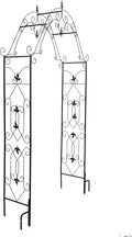 Steel Garden Arch, 8'1" High x 4'2" Wide, Garden Arbor for Various Climbing Plant, Outdoor Garden Lawn Backyard