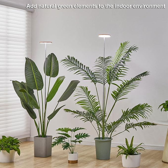 yadoker Plant Grow Light, LED Growing Light Full Spectrum for Indoor Plants,Height Adjustable, Automatic Timer, 5V Low Safe Voltage,Idea for Large Plant Light