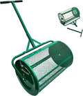LANDZIE - The Original 24 Inch Compost and Peat Moss Spreader Roller - Top Soil, Sand, Manure, Mulch, Top Dressing Lawn and Garden Spreader