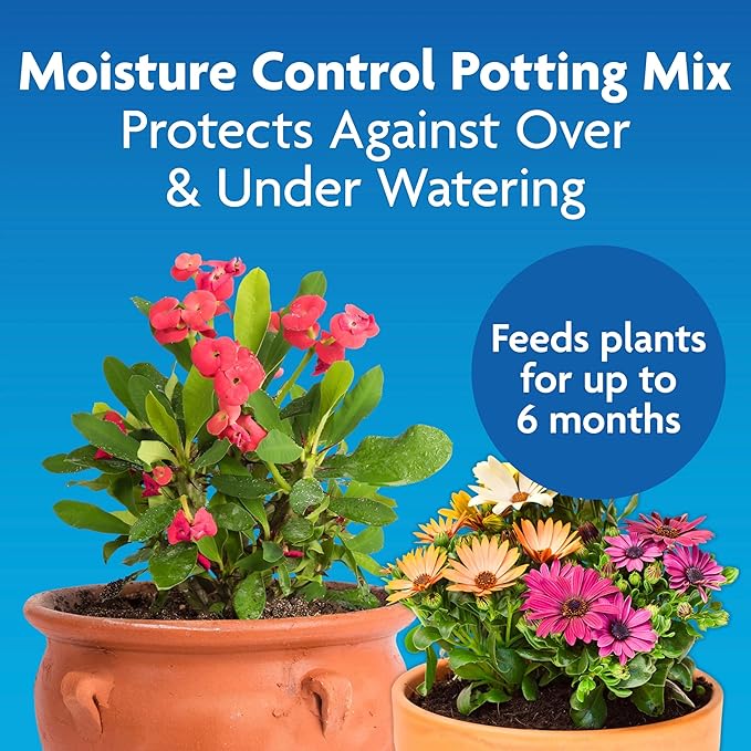 Miracle-Gro Moisture Control Potting Mix, For Container Plants, Protects against Over- and Under-Watering, 8 qt., 3-Pack