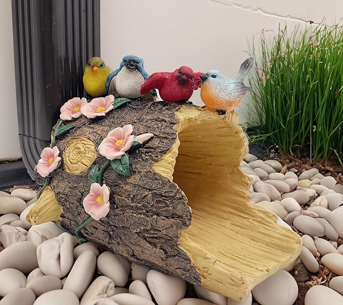 Bird Gutter Downspout Statue, Splash Block, Eco-Friendly Resin Decorative Gutter Extension Downspout, 3x4 Inch Gutter Extender Diverter, Rain Gutter Guard & Noise Dampener, Ideal Outdoor Gift