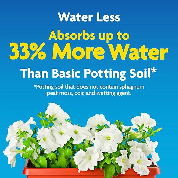 Miracle-Gro Moisture Control Potting Mix, For Container Plants, Protects against Over- and Under-Watering, 8 qt., 3-Pack