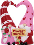 TERESA'S COLLECTIONS Garden Gnomes Outdoor Decor, Resin Heart-Shaped Pink Cute Gnome Couple Valentine Decorations for Home, Garden Decor Love Valentine Gifts for Women, 6.3"