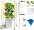 SJZX Hydroponics Growing System, 18 pods Vertical Small hydroponic Tower with LED Grow Light for Indoor Gardening, Classroom Growing Kit, Winter Germination Kits, Beginner-Friendly