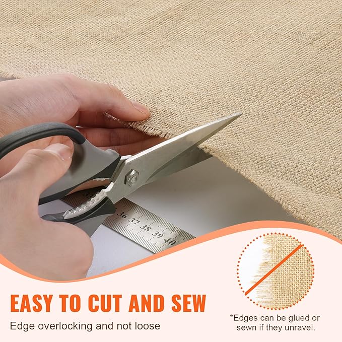 VEVOR Burlap Fabric Roll, 36” x 150 ft High Density Natural Jute Fiber Material for Outdoor Plant Care, Tree Wrap Roll, Decor, DIY Crafts, Wedding, Garden Weed Barrier, Plants & Trees Winter Covering