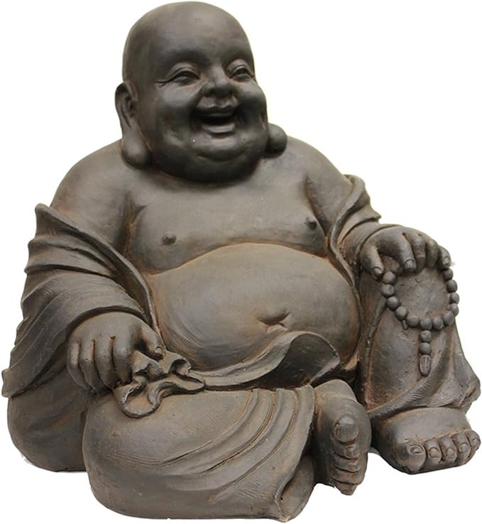 Hi-Line Gift Ltd Happy Sitting Buddha Statue, 165-Inch