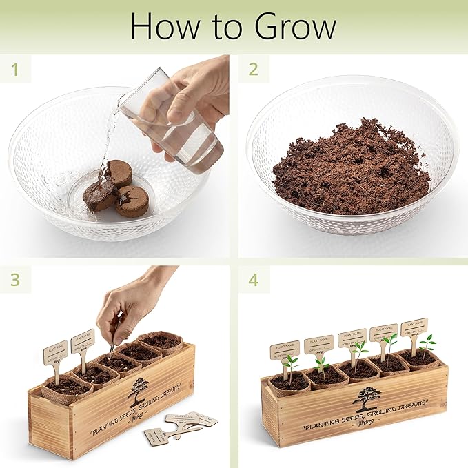 Bonsai Tree Kit – 5X Unique Japanese Bonzai Trees | Complete Indoor Bonsai Starter Kit for Growing Bonsai Plants with Tools & Planters – Gardening Gifts for Women & Men