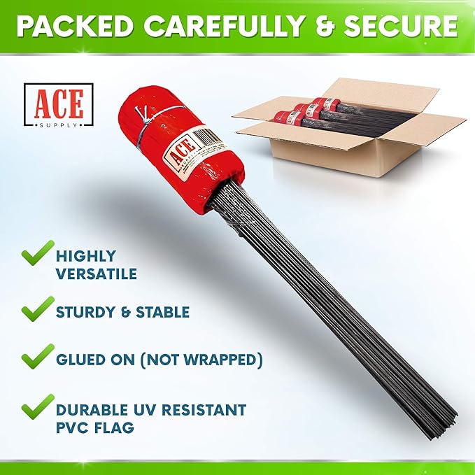 Red Marking Flags 1000 Pack - 4x5x15 Inch Red Flags for Yard - Markers For Lawn, Irrigation, Landscaping, Survey & Sprinkler Head Marking