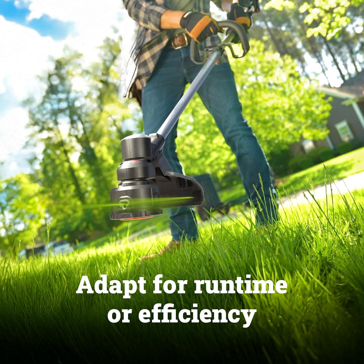 Wracker WORX Cordless String Trimmer, 20V 13''-15'' Weed Wracker with Brushles ...