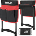TomCare Garden Kneeler and Seat 10.64” Wider Larger Soft Kneeling Pad Garden Bench with 2 Large Tool Pouches Heavy Duty Garden Stool Foldable Tools Gardening Gifts for Women Men Gardeners,Black