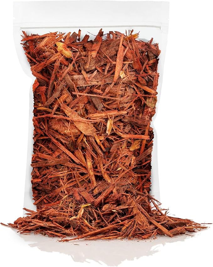 Organic Red Mulch - Provide Natural Nutrients for Strong and Resilient Plants - 20 QUARTS