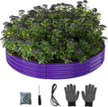 Galvanized Metal Planter Round Raised Garden Bed Kit for Gardening Outdoor，3x3x1ft Grow Garden Box Raised Flower Bed，Round Galvanized Planter Outdoor Large Metal Fire Pit Ring