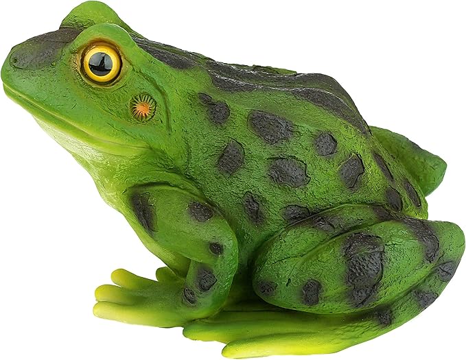 Design Toscano QM20510 Ribbit The Frog Garden Toad Statue, 9", Full Color