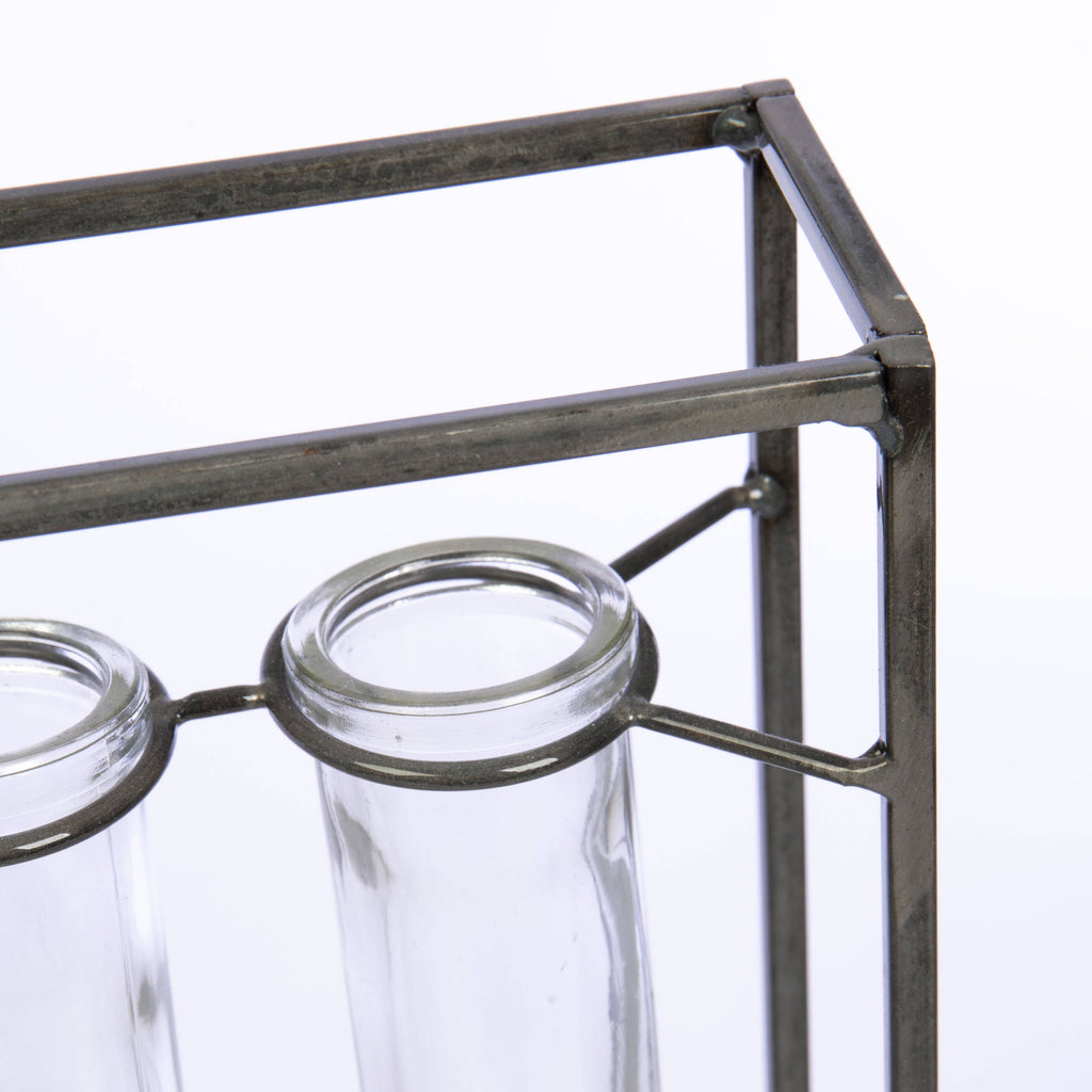Glass and Metal Vase