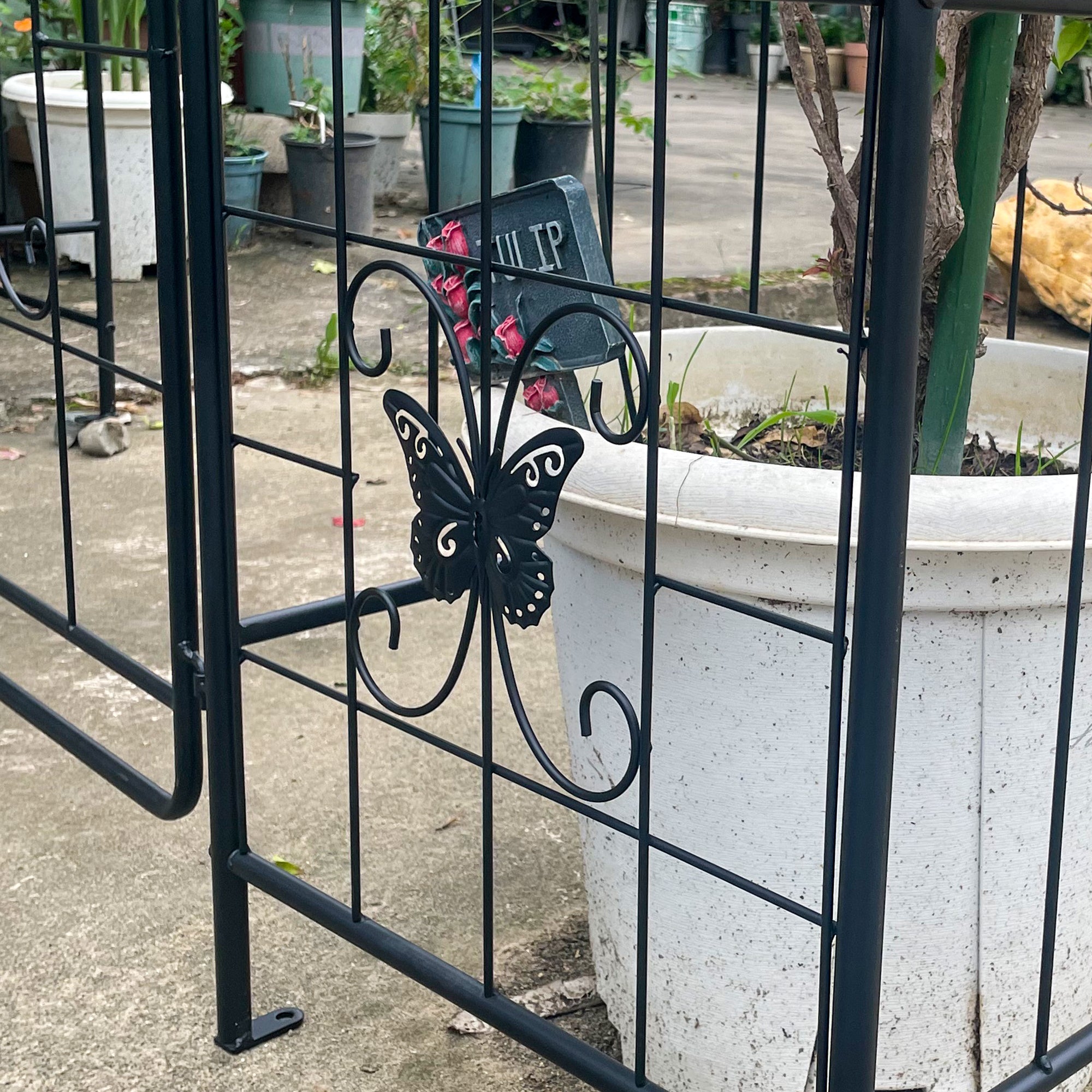 Garden Arch Arbor Trellis for Climbing Plants with Gate