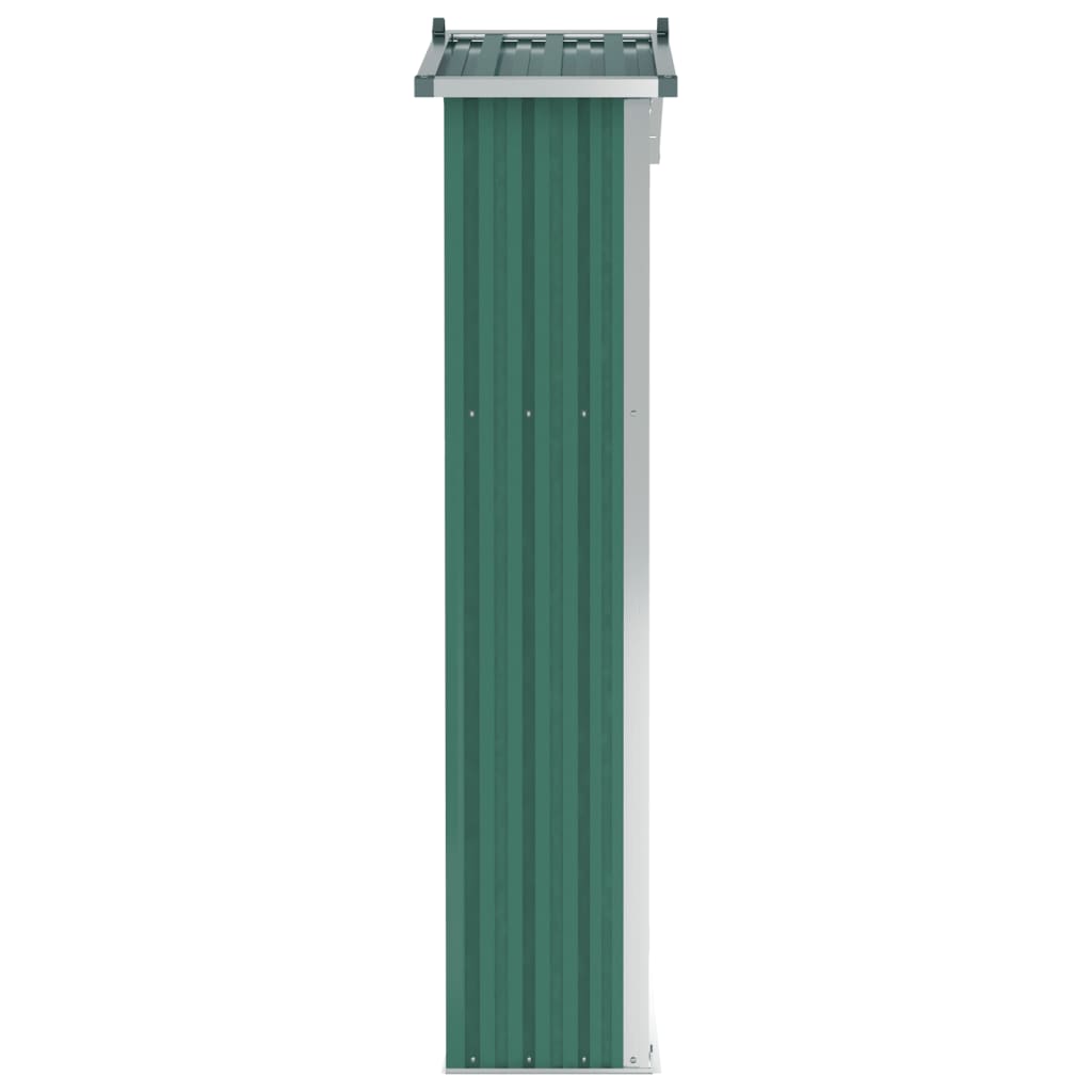 NNEVL Garden Shed Green 116x45x175 cm Galvanised Steel