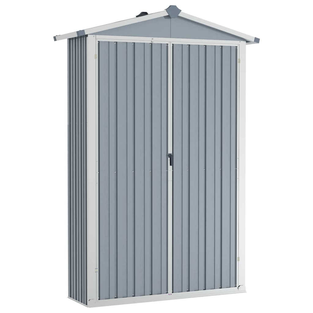 NNEVL Garden Shed Grey 107.5x46x183 cm Galvanised Steel
