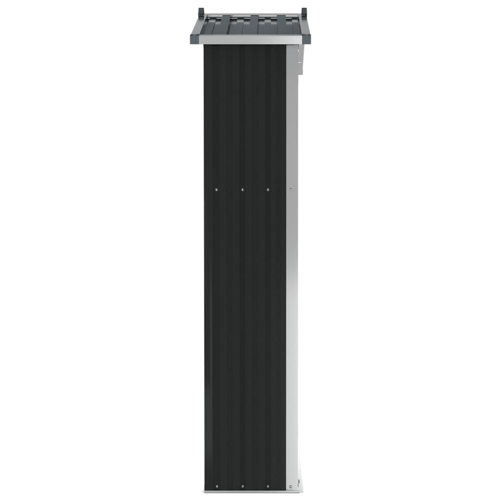 NNEVL Garden Shed Anthracite 107.5x46x183 cm Galvanised Steel