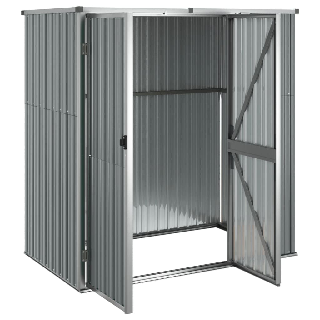 vidaXL Tool Shed Garden Outdoor Storage Shed Tool Organizer Galvanized Steel