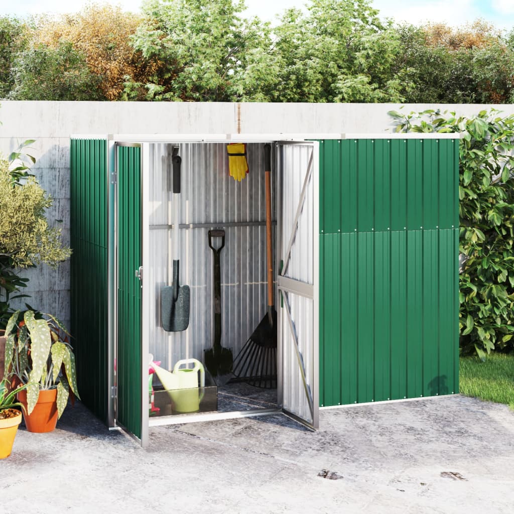 vidaXL Tool Shed Garden Outdoor Storage Shed Tool Organizer Galvanized Steel